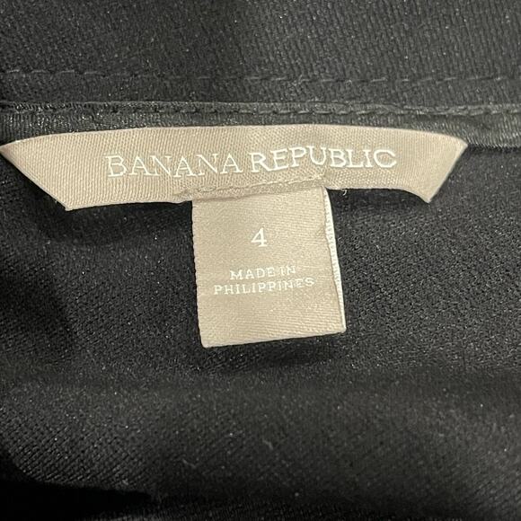 Banana Republic Black Ponte Back Zip Dress Size 4 - Picture 4 of 6